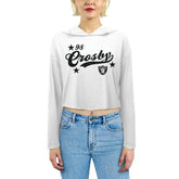 Las Vegas Raiders Maxx Crosby Majestic Threads Women's Glitter Wordmark Hoodie | NFL Online