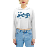 Detroit Lions Aidan Hutchinson Majestic Threads Women's Glitter Wordmark Hoodie | NFL Hot