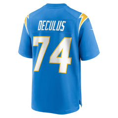 Los Angeles Chargers Austin Deculus Team Game Jersey | NFL Discount
