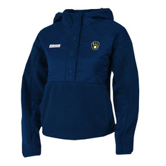 Milwaukee Brewers Columbia Women's Cloud Point Hooded Fleece Half-Snap Pullover Jacket - MLB Jackets
