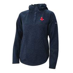 Boston Red Sox Columbia Women's Half-Snap Pullover Hoodie - MLB Hoodies