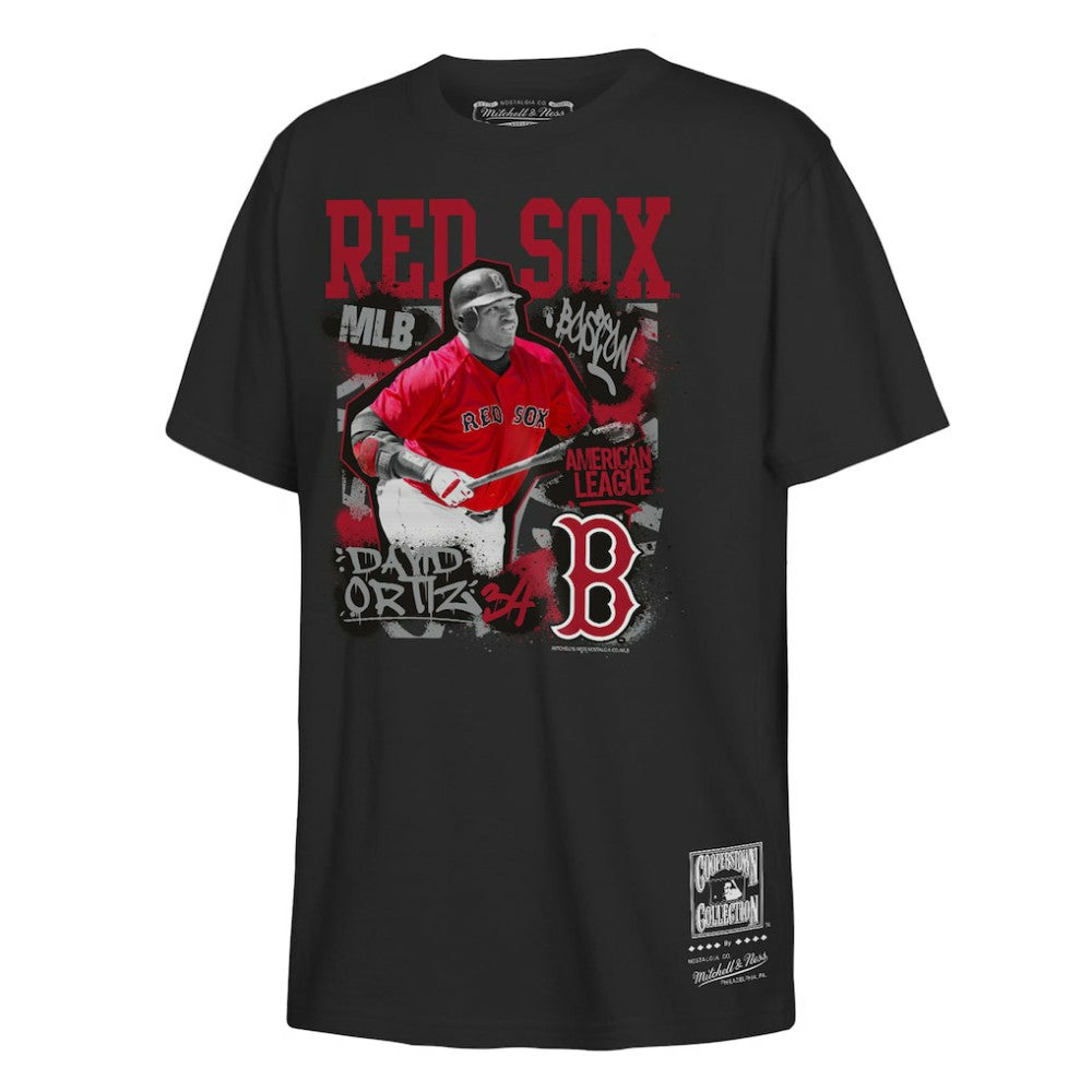 David Ortiz Boston Red Sox Mitchell & Ness Youth Cooperstown Star Moment T-Shirt - MLB T-shirts