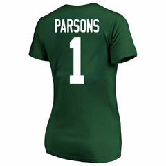 Green Bay Packers Micah Parsons Women's Plus Size Name & Number V-Neck T-Shirt | NFL Sale