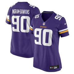 Minnesota Vikings Tyrion Ingram-Dawkins Women's Team Game Jersey | NFL US