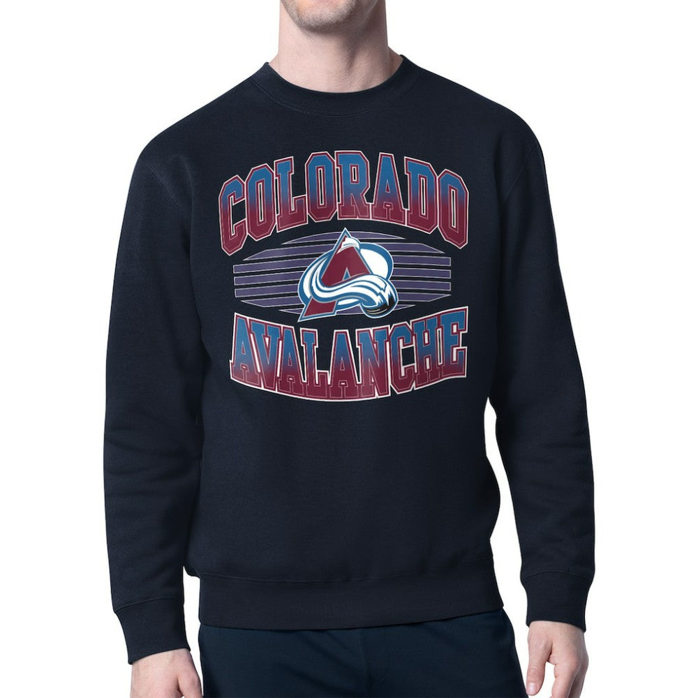 Colorado Avalanche Starter Team Grit Graphic Fleece Pullover Sweatshirt - NHL Sweatshirts