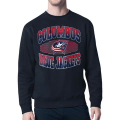 Columbus Blue Jackets Starter Team Grit Graphic Fleece Pullover Sweatshirt - NHL Sweatshirts