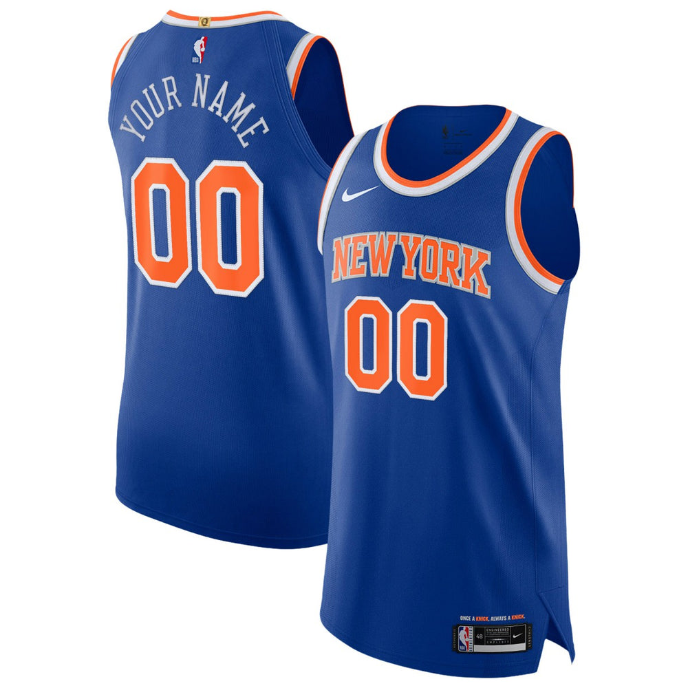 Blue New York Knicks Authentic Custom Jersey | NBA