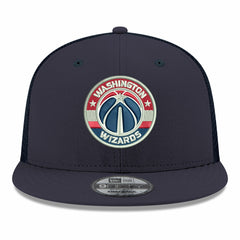 Navy Washington Wizards Core Logo Meshback 9FIFTY Snapback Hat | NBA