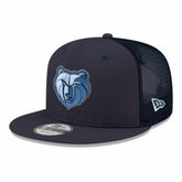Navy Memphis Grizzlies Core Logo Meshback 9FIFTY Snapback Hat | NBA