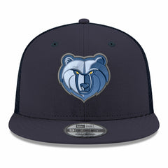 Navy Memphis Grizzlies Core Logo Meshback 9FIFTY Snapback Hat | NBA