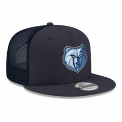 Navy Memphis Grizzlies Core Logo Meshback 9FIFTY Snapback Hat | NBA