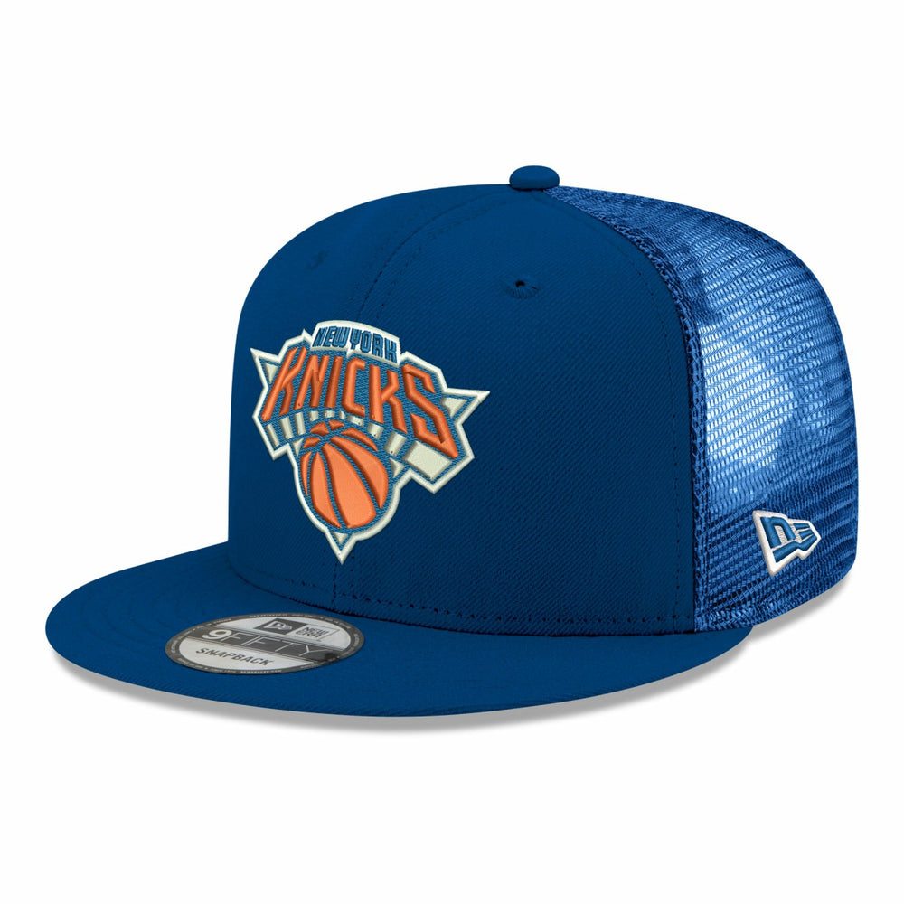 Blue New York Knicks Core Logo Meshback 9FIFTY Snapback Hat | NBA