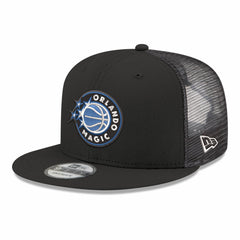 Black Orlando Magic Core Logo Meshback 9FIFTY Snapback Hat | NBA