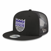 Black Sacramento Kings Core Logo Meshback 9FIFTY Snapback Hat | NBA