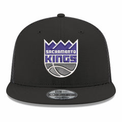 Black Sacramento Kings Core Logo Meshback 9FIFTY Snapback Hat | NBA