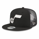 Black Utah Jazz Core Logo Meshback 9FIFTY Snapback Hat | NBA