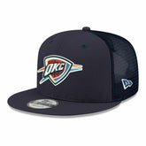 Navy Oklahoma City Thunder Core Logo Meshback 9FIFTY Snapback Hat | NBA