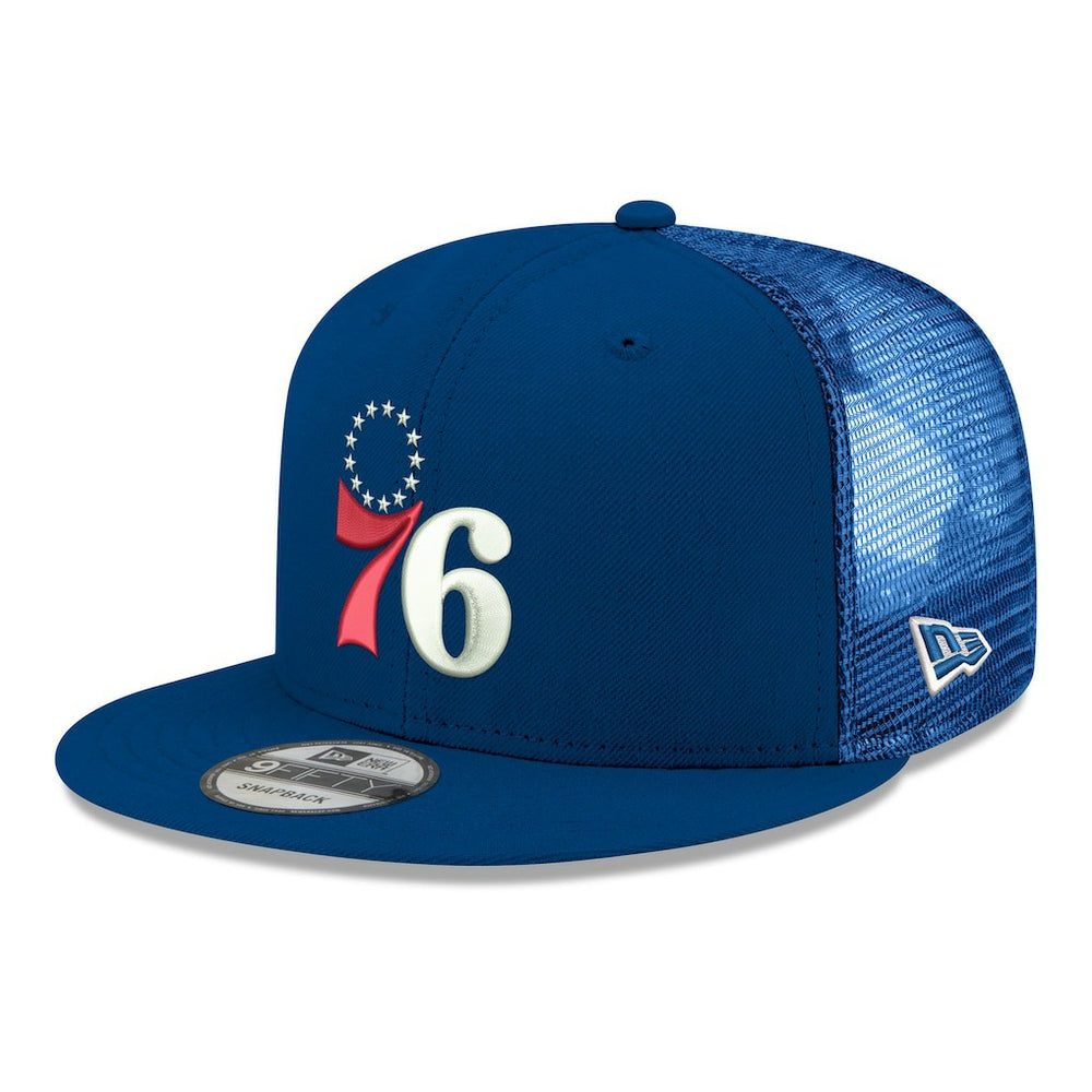 Royal Philadelphia 76ers Core Logo Meshback 9FIFTY Snapback Hat | NBA