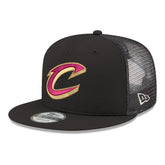 Black Cleveland Cavaliers Core Logo Meshback 9FIFTY Snapback Hat sale | NBA