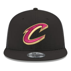 Black Cleveland Cavaliers Core Logo Meshback 9FIFTY Snapback Hat sale | NBA