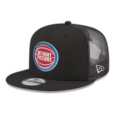 Black Detroit Pistons Core Logo Meshback 9FIFTY Snapback Hat sale | NBA