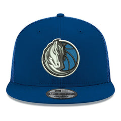 Navy Dallas Mavericks Core Logo Meshback 9FIFTY Snapback Hat sale | NBA