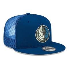 Navy Dallas Mavericks Core Logo Meshback 9FIFTY Snapback Hat sale | NBA