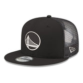 Black Golden State Warriors Core Logo Meshback 9FIFTY Snapback Hat sale | NBA