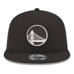 Black Golden State Warriors Core Logo Meshback 9FIFTY Snapback Hat sale | NBA