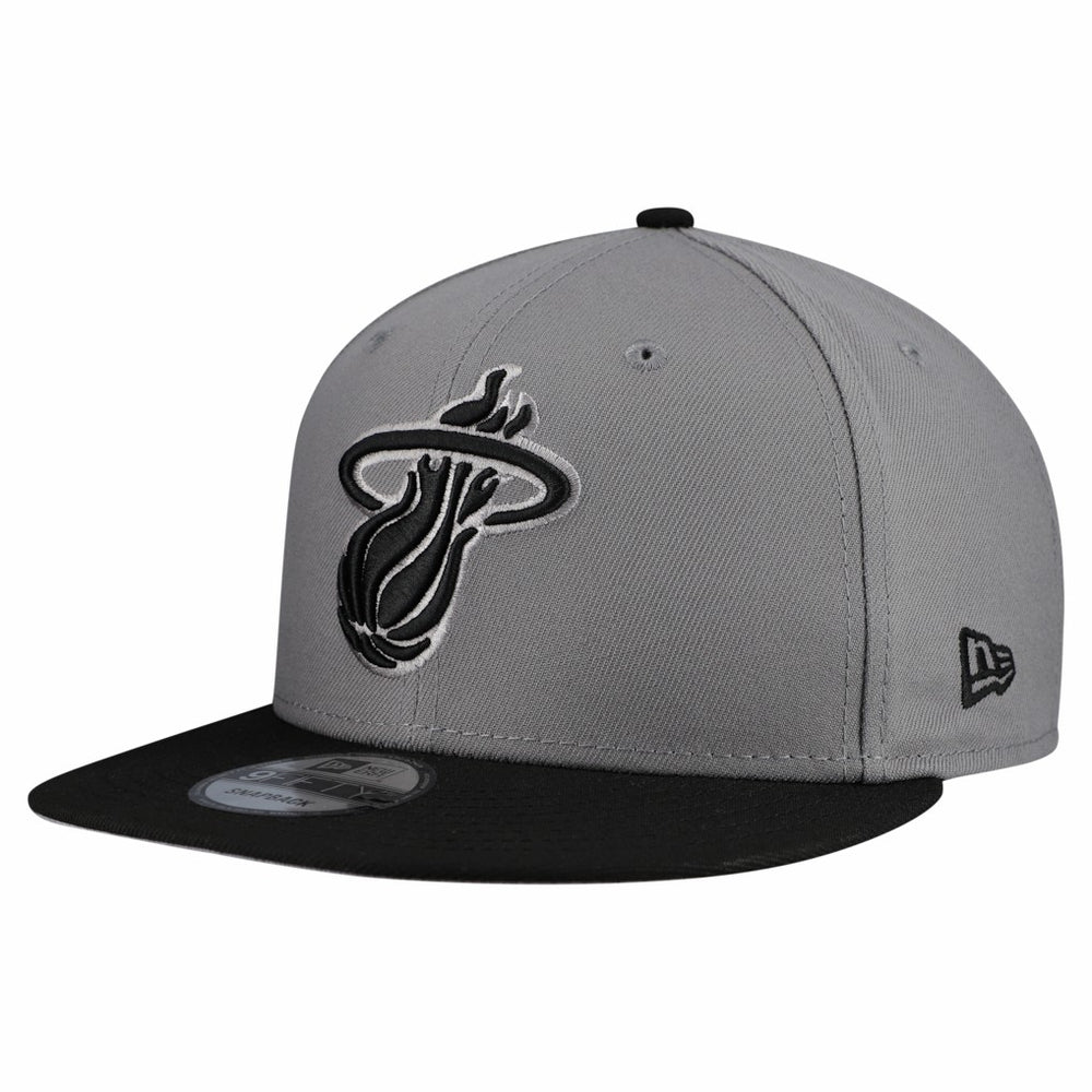 Gray Miami Heat Core Logo Storm Gray Two-Tone 9FIFTY Snapback Hat | NBA