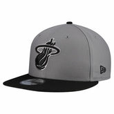 Gray Miami Heat Core Logo Storm Gray Two-Tone 9FIFTY Snapback Hat | NBA