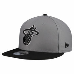 Gray Miami Heat Core Logo Storm Gray Two-Tone 9FIFTY Snapback Hat | NBA