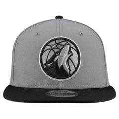 Gray Minnesota Timberwolves Core Logo Storm Gray Two-Tone 9FIFTY Snapback Hat | NBA