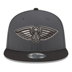 Gray/Black New Orleans Pelicans Logo 2-Tone 9FIFTY Snapback Hat | NBA