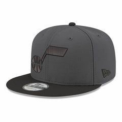 Gray/Black Utah Jazz Logo 2-Tone 9FIFTY Snapback Hat | NBA