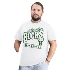 White Milwaukee Bucks G-III Sports by Carl Banks Adaptive Headliner T-Shirt | NBA