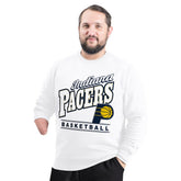 White Indiana Pacers G-III Sports by Carl Banks Adaptive Headliner Fleece Crewneck Sweatshirt | NBA
