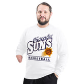 White Phoenix Suns G-III Sports by Carl Banks Adaptive Headliner Fleece Crewneck Sweatshirt | NBA