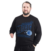 Black Orlando Magic G-III Sports by Carl Banks Adaptive Headliner Fleece Crewneck Sweatshirt | NBA