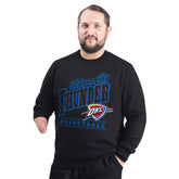 Black Oklahoma City Thunder G-III Sports by Carl Banks Adaptive Headliner Fleece Crewneck Sweatshirt | NBA