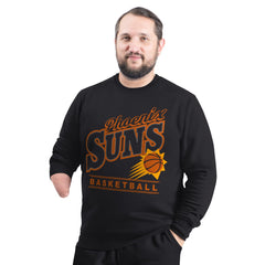 Black Phoenix Suns G-III Sports by Carl Banks Adaptive Headliner Fleece Crewneck Sweatshirt | NBA