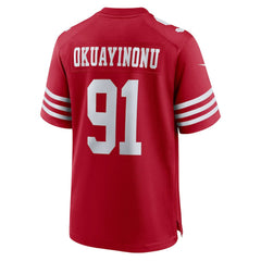 San Francisco 49ers Sam Okuayinonu Team Game Jersey | NFL Outlet