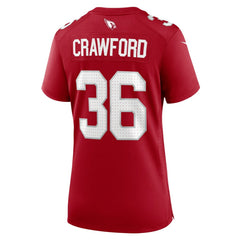 Arizona Cardinals Kitan Crawford Women's Team Game Jersey | NFL US