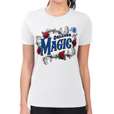 White Orlando Magic G-III 4Her by Carl Banks Women's Super-Slim Fit Lightweight Roses Crew Neck T-Shirt | NBA