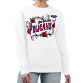 White New Orleans Pelicans G-III 4Her by Carl Banks Women's Roses Fleece Tri-Blend Sweatshirt | NBA