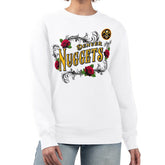 White Denver Nuggets G-III 4Her by Carl Banks Women's Roses Fleece Tri-Blend Sweatshirt sale | NBA