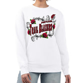 White Portland Trail Blazers G-III 4Her by Carl Banks Women's Roses Fleece Tri-Blend Sweatshirt | NBA