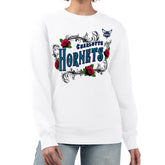 White Charlotte Hornets G-III 4Her by Carl Banks Women's Roses Fleece Tri-Blend Sweatshirt | NBA