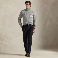 New York Yankees Polo Ralph Lauren Wool Turtleneck Sweater - MLB