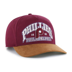 Philadelphia Phillies '47 Cooperstown Break Wood Suede Hitch Adjustable Hat - MLB Hats